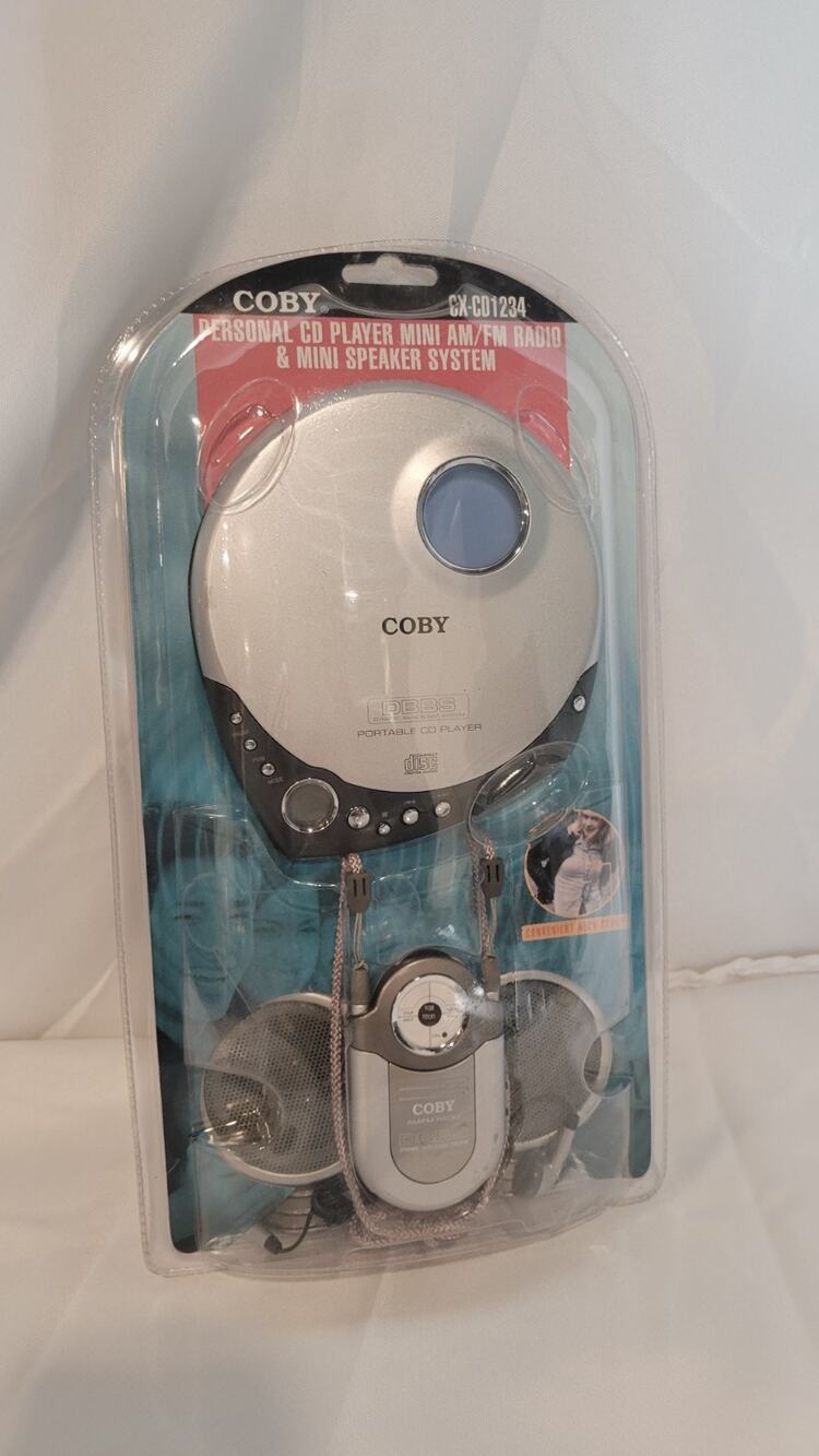 Coby CX-CD1234 Portable CD Player with FM/AM Radio and Mini Speakers